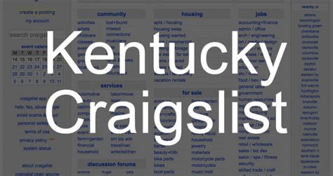 Craigslist columbia kentucky - Active users: 260,000. Bedpage is perhaps the most underrated platform we’ve seen to date. It is a very good Craigslist Personals alternative as it not only looks similar but functions in the same way, minus the controversial sections. The website has more than 5000 daily visits and around 260,000 active users.